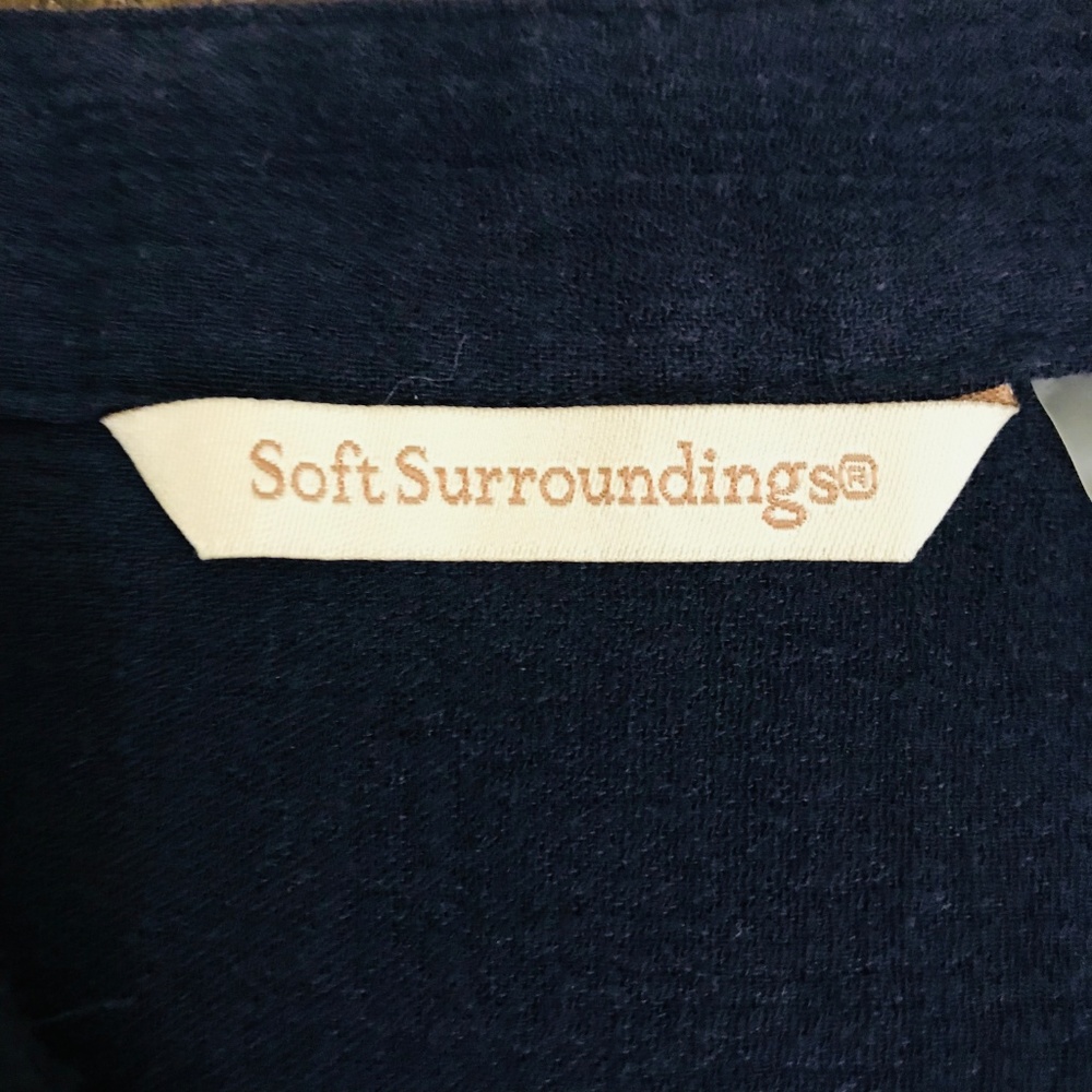 Soft Surroundings Embroidered Glam Gauze Shirt Top - Picture 7 of 8